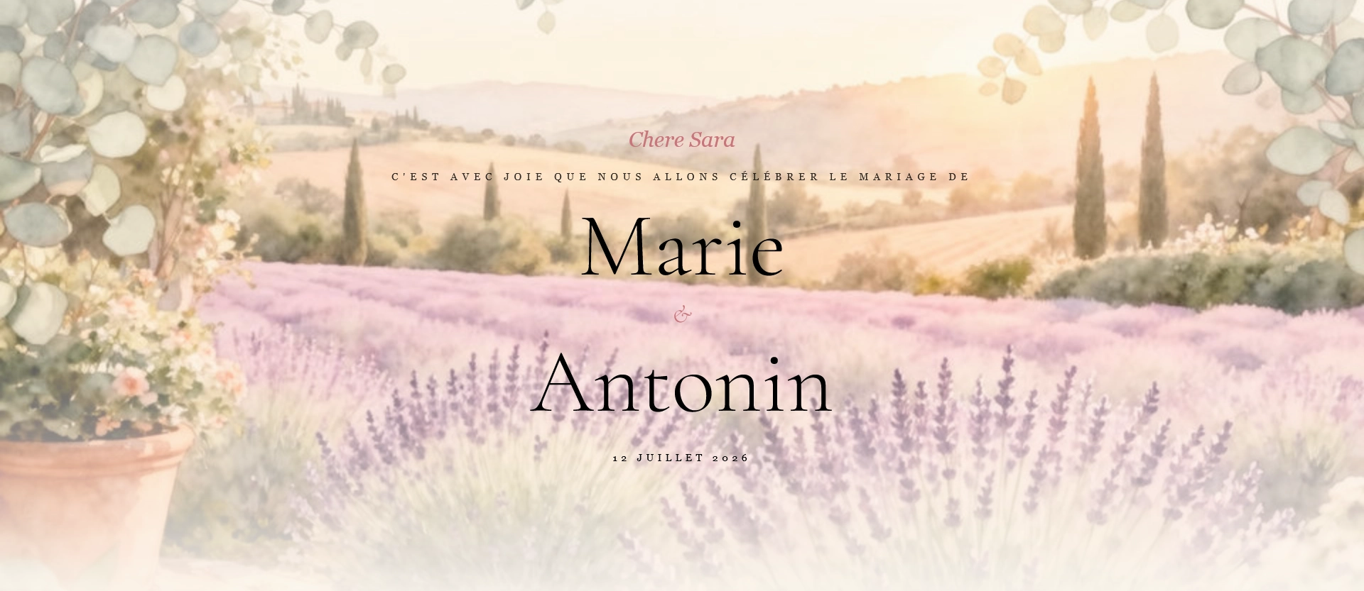 Faire-part Marie & Antonin